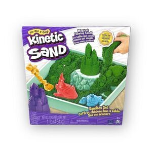 Kinetic Sand Green Sandbox Set New in Sealed Box